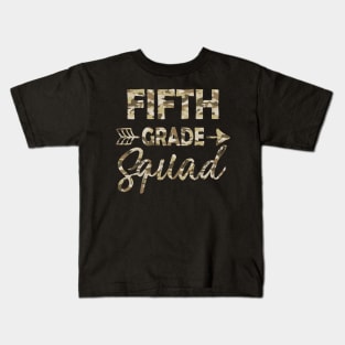 Fifth Grade Camo Teacher Welcome Back To School Kids T-Shirt